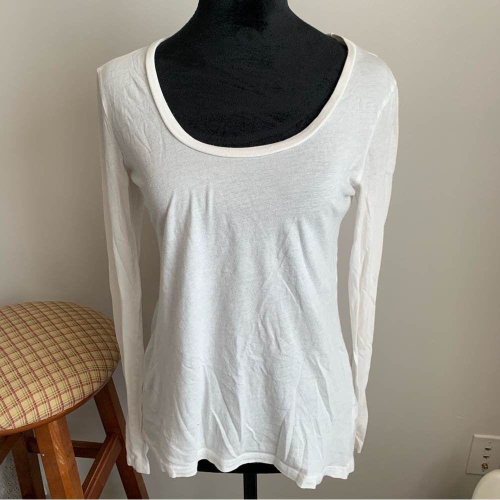 Stem White Long Sleeve Tee